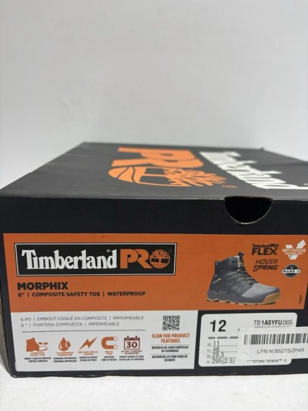 Timberland Pro Men’s Morphix 6” Composite Toe Work Boots, Size 12 M